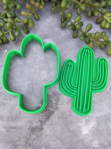 Cactus Cookie Cutter and Fondant Stamp Embosser