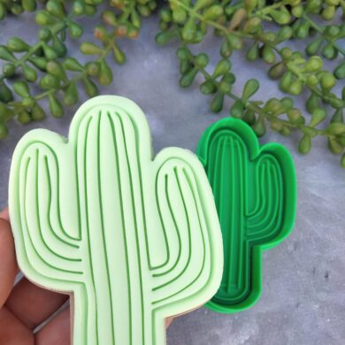 Cactus Cookie Cutter and Fondant Stamp Embosser