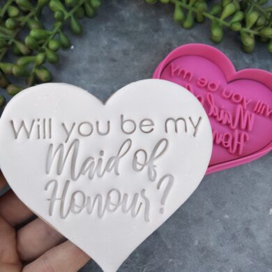 Will you be my Maid of Honour? Cookie Cutter/ Fondant Stamp