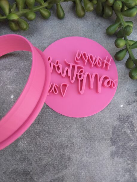 Happy Mothers Day Fondant Stamp & Cookie Cutter