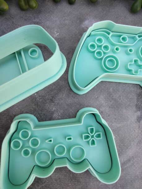 Gaming Controller Cookie Cutter and Fondant Embosser Stamps Playstation XBOX Nintendo Switch