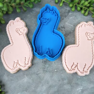 Llama Cookie Fondant Embosser and Cookie Cutter