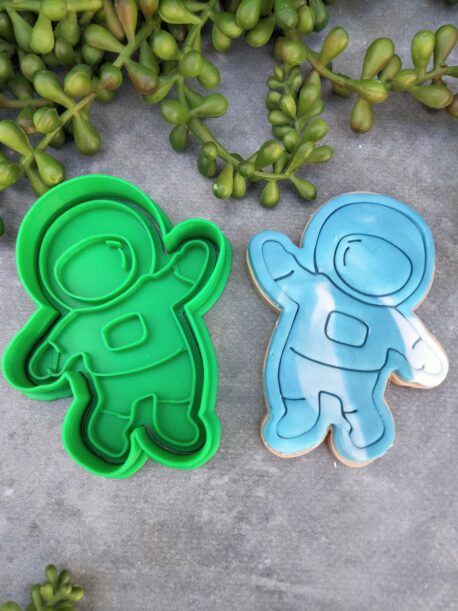 Astronaut Space Man Cookie Cutter and Cookie Fondant Stamp