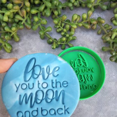 Love you to the Moon and Back Cookie Fondant Stamp and Cookie Cutter
