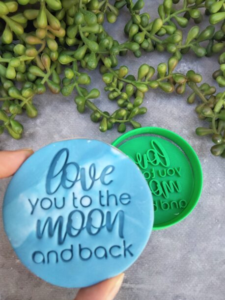 Love you to the Moon and Back Cookie Fondant Stamp and Cookie Cutter