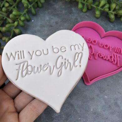 Will you be my Flower Girl? Cookie Cutter/ Fondant Stamp