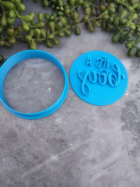 It's a Boy Cookie Fondant Embosser Stamp and Cookie Cutter Baby Shower