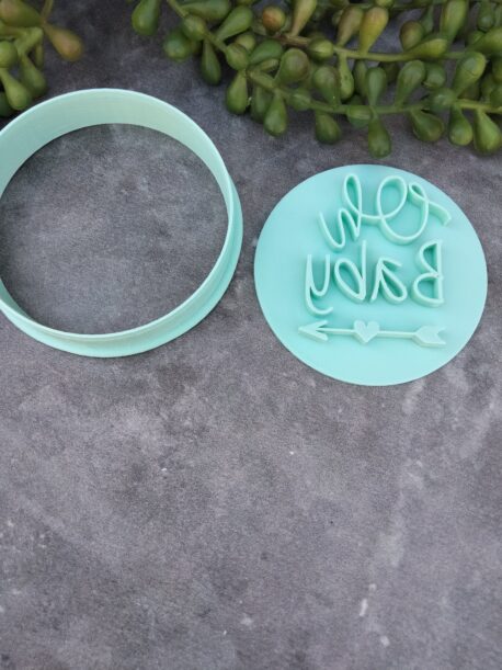 Oh Baby Cookie Fondant Embosser Stamp and Cookie Cutter Baby Shower