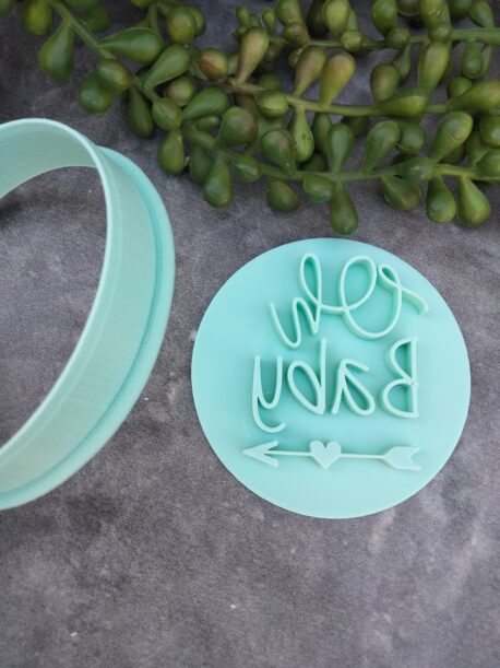 Oh Baby Cookie Fondant Embosser Stamp and Cookie Cutter Baby Shower
