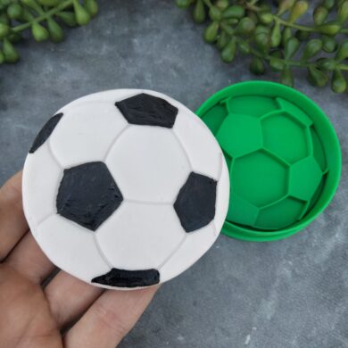 Soccer Ball Football Cookie Cutter & Fondant Stamp Embosser
