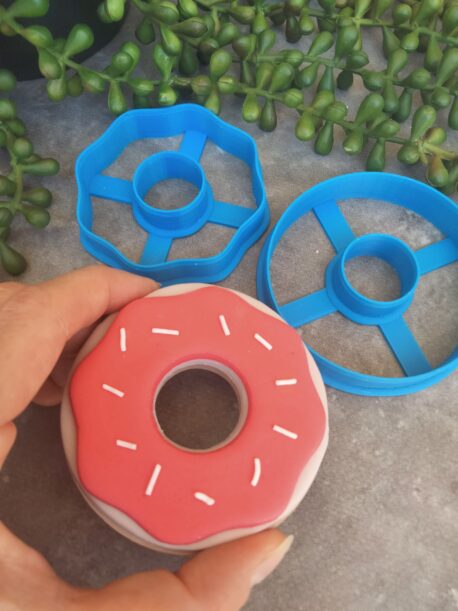Doughnut Shaped Cookie Fondant Embosser Stamp and Cutter Donut Cookie Cutter