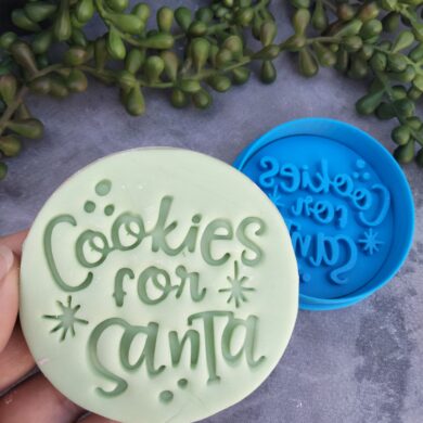 Cookies for Santa Christmas Xmas Cookie Fondant Embosser Stamp & Cookie Cutter