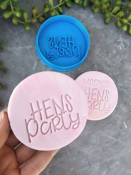 DIY Hens Party Cookie Fondant Embosser Stamp and Cookie Cutter