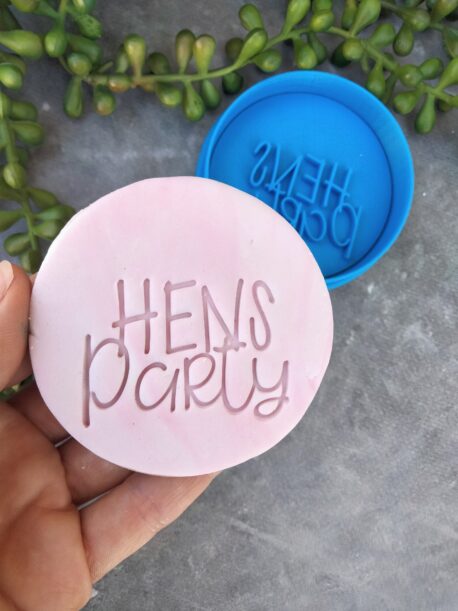 DIY Hens Party Cookie Fondant Embosser Stamp and Cookie Cutter