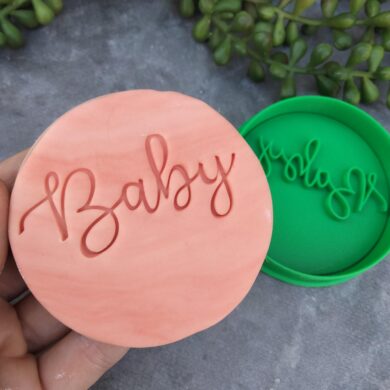 DIY Baby Cookie Fondant Embosser Stamp and Cookie Cutter