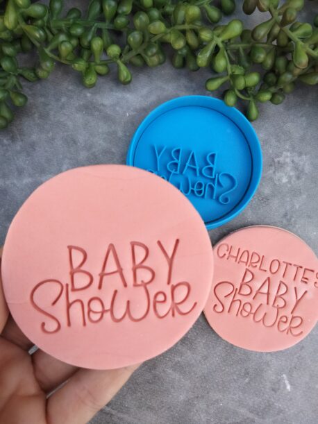 DIY Baby Shower Cookie Fondant Embosser Stamp and Cutter
