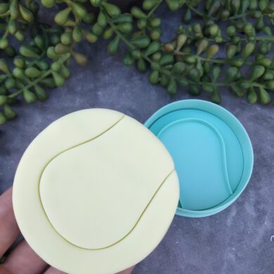 Tennis Ball Cookie Fondant Stamp Embosser and Cookie Cutter
