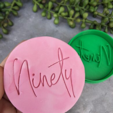 Ninety 90th Birthday Cookie Fondant Stamp & Cookie Cutter