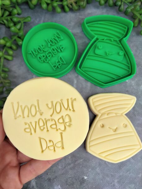 Knot your average Dad and Tie Cookie Cutter and Embosser Set - Fathers Day