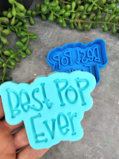 Best Pop Ever Cookie Cutter and Fondant Stamp Embosser Fathers Day