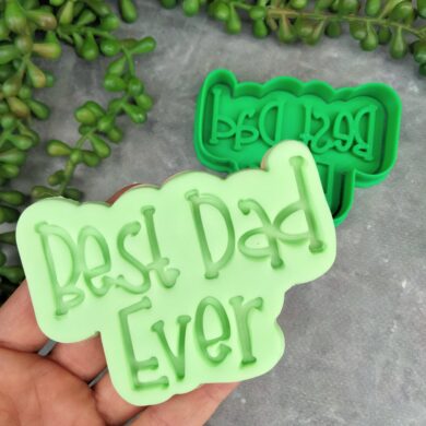 Best Dad Ever Cookie Cutter and Fondant Stamp Embosser Fathers Day