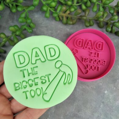 DAD The Biggest Tool Cookie Fondant Embosser Imprint Stamp and Cutter