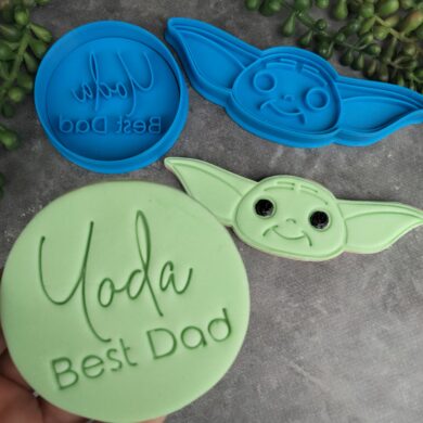 Yoda Best Dad Cookie Fondant Stamp Embosser and Cutter – Fathers Day