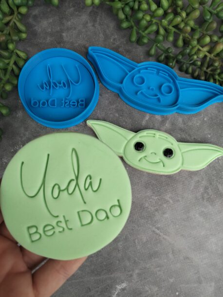 Yoda Best Dad Cookie Fondant Stamp Embosser and Cutter – Fathers Day