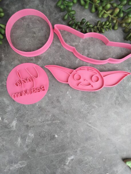 Yoda Best Mum Cookie Fondant Stamp Embosser and Cutter – Mothers Day