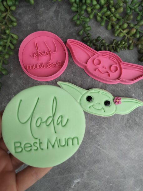 Yoda Best Mum Cookie Fondant Stamp Embosser and Cutter – Mothers Day
