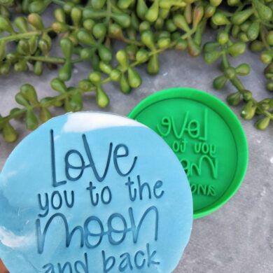 Love you to the Moon and Back (Style 2) Cookie Fondant Stamp and Cookie Cutter