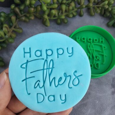 Happy Fathers Day (Style 2) Cookie Fondant Stamp Embosser and Cutter