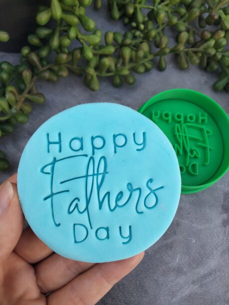 Happy Fathers Day (Style 2) Cookie Fondant Stamp Embosser and Cutter