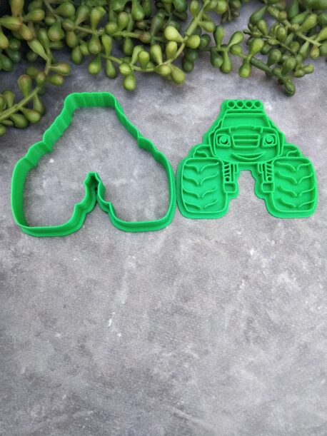 Monster Truck Cookie Cutter and Fondant Stamp Embosser