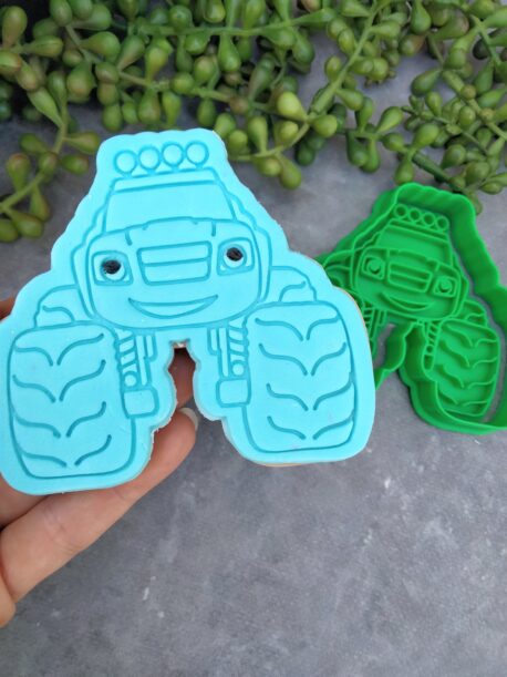 Monster Truck Cookie Cutter and Fondant Stamp Embosser