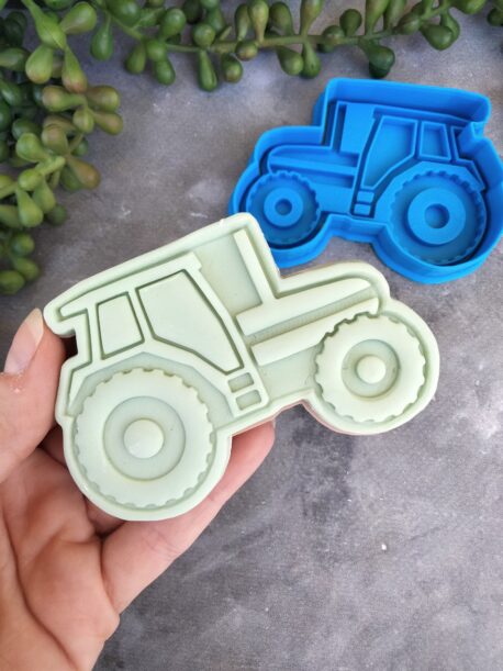 Tractor Cookie Cutter and Fondant Stamp Embosser - Farm theme