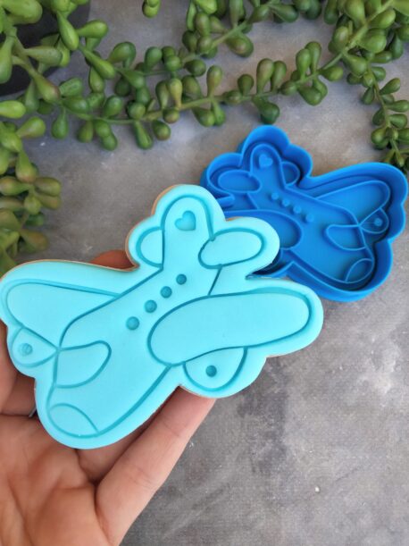 Cute Plane / Airplane Cookie Cutter / 747 Plane Fondant Stamp Embosser and Cookie Cutter