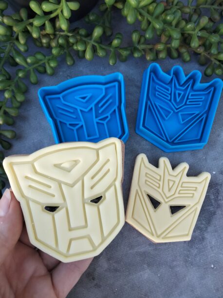 Transformers - Autobot and Decepticon Robot Cookie Cutter and Fondant Stamp Embossers