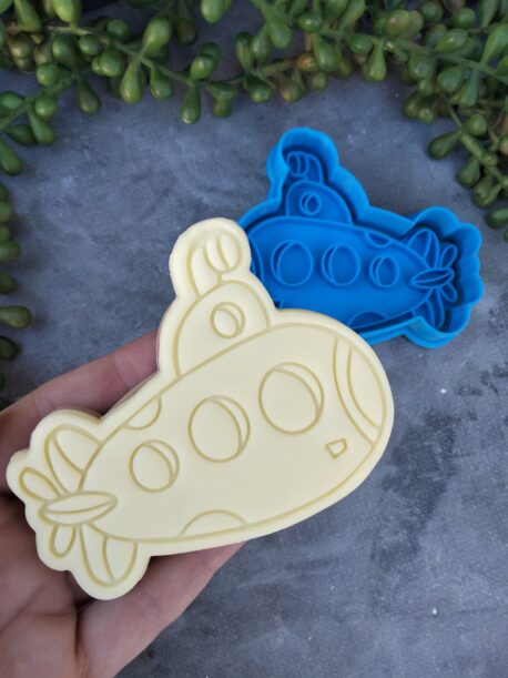 Submarine Cookie Cutter and Fondant Stamp Embosser