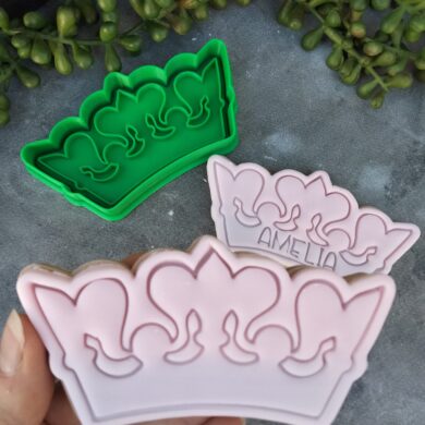 Crown (Style 2) Cookie Cutter and Fondant Embosser Stamp Tiara