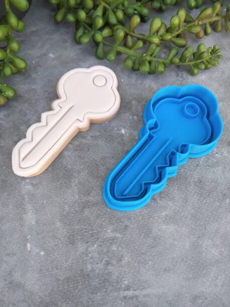 House Key Cookie Cutter and Fondant Stamp Embosser Housewarming Biscuits Home Sweet Home