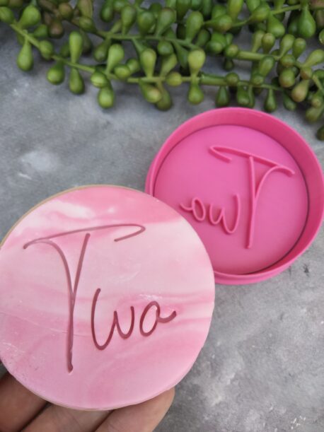 Two 2nd Birthday Cookie Fondant Stamp & Cookie Cutter
