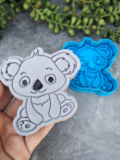 Cute Koala Cookie Fondant Embosser Imprint Stamp and Cookie Cutter