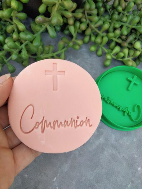 DIY Communion with Cross Cookie Fondant Embosser Stamp and Cutter