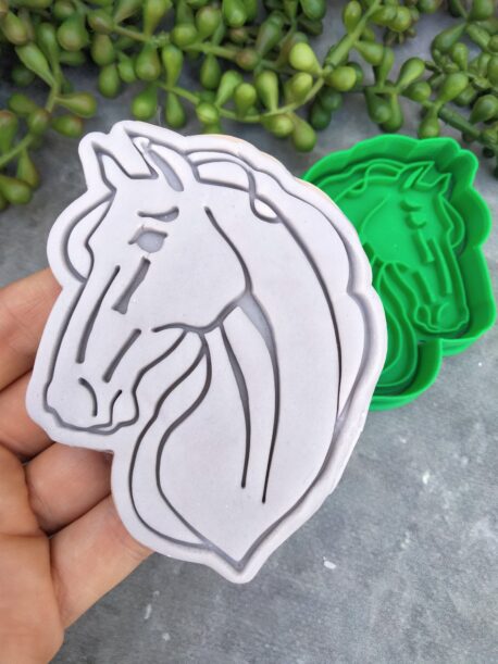 Horse Head Cookie Cutter and Fondant Embosser