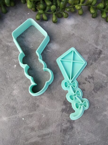 Kite Cookie Cutter and Fondant Embosser Impress Stamp