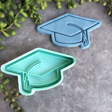 Graduation Hat / Graduation Cap Fondant Imprint Embosser Stamp and Cookie Cutter