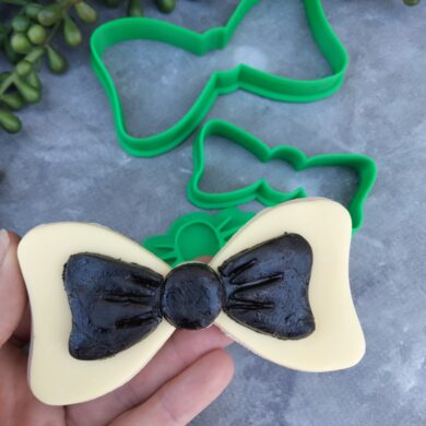 Emma Wiggle Style Bow Headband Cookie Fondant Embosser Imprint Stamp and Cookie Cutter Wiggles