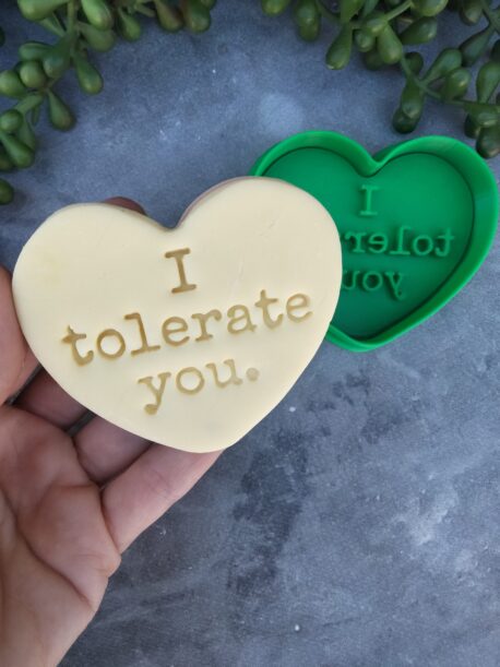 I Tolerate You Cookie Fondant Stamp Embosser and Cutter – Valentines Day