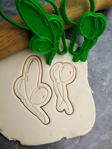 Phallic Balloons with String Cookie Shape Cutters Cookie Fondant Embosser Imprint Stamp and Cookie Cutter